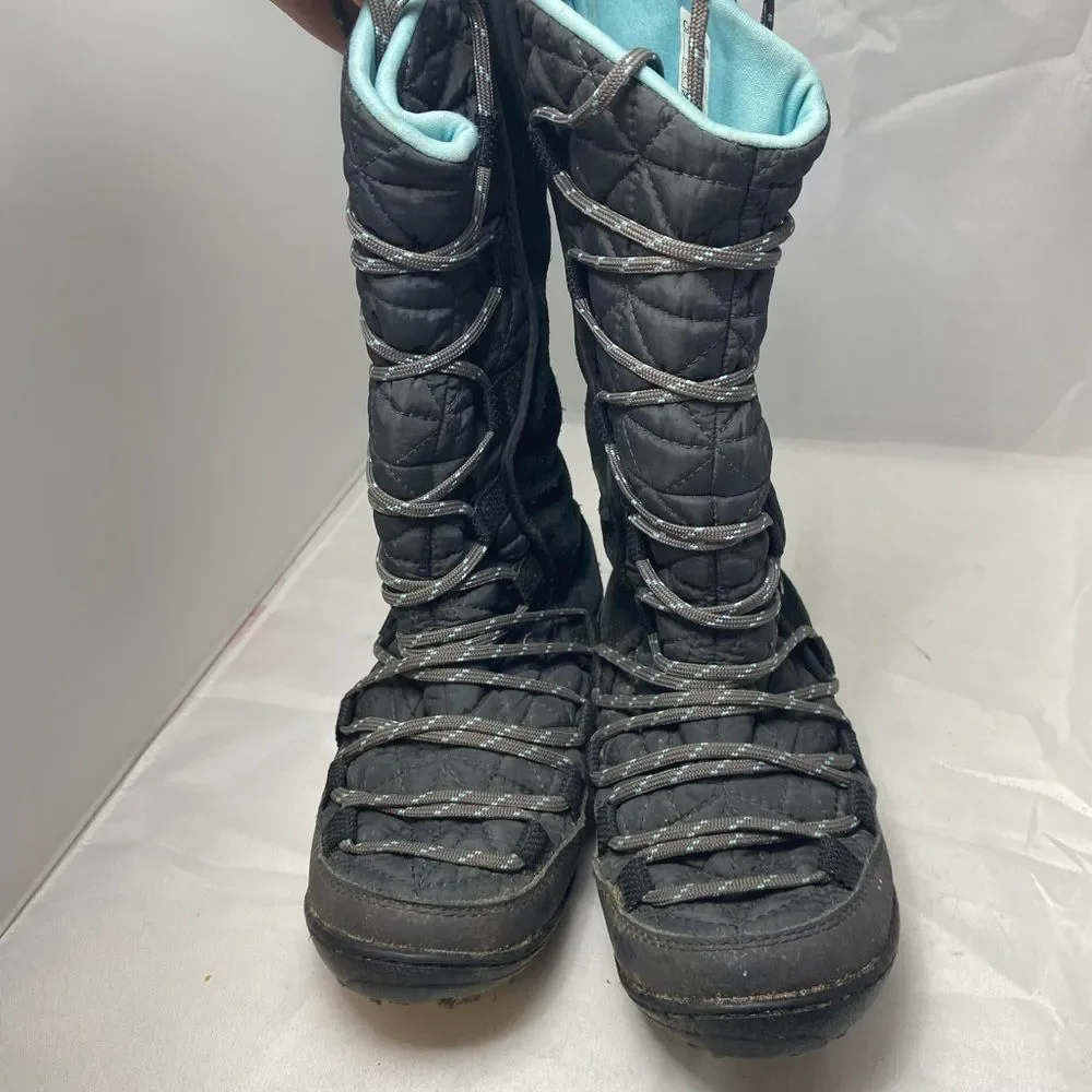 Columbia Girls blue Omni-Heat Mid Calf Lace Up Winter Snow Boots Size 2